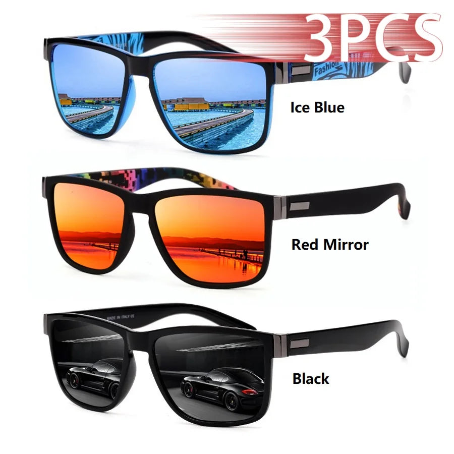 3-Pack Classic Square UV400 Sunglasses