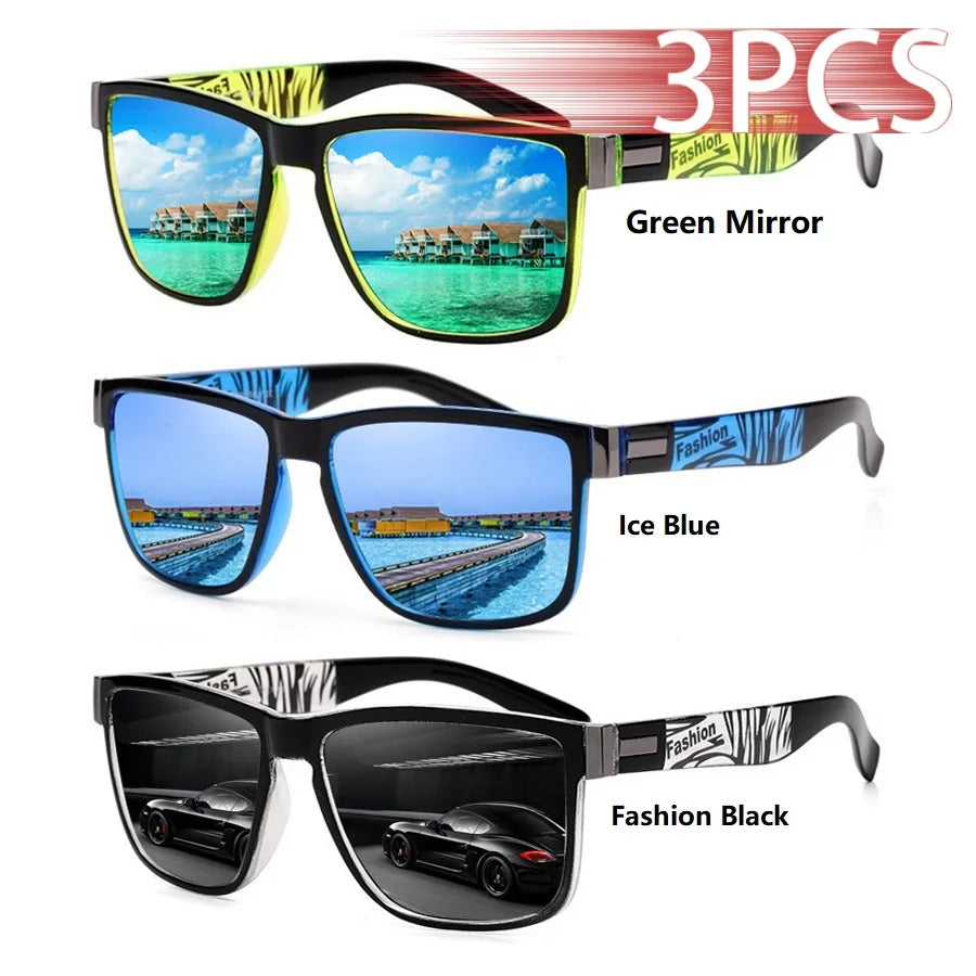 3-Pack Classic Square UV400 Sunglasses