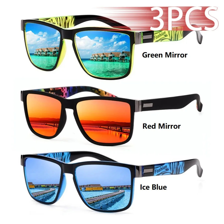 3-Pack Classic Square UV400 Sunglasses
