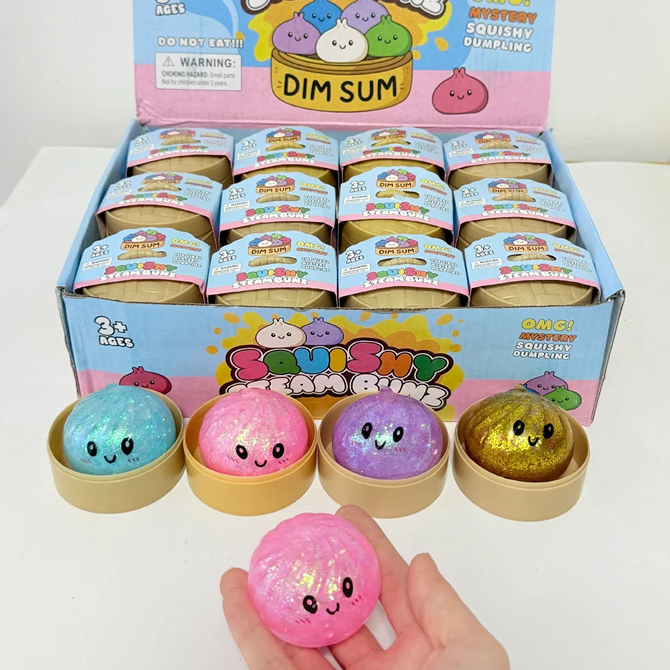 Glitter Dumpling Squishy - Sensory Stress Relief Toy