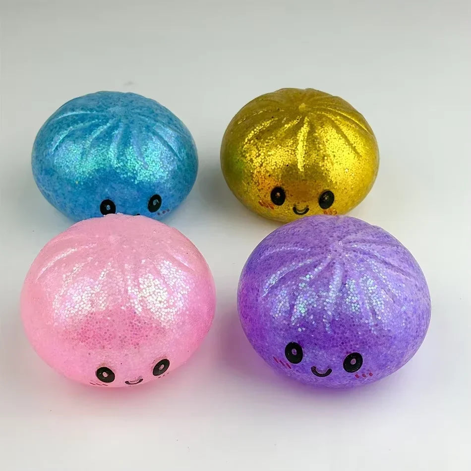 Glitter Dumpling Squishy - Sensory Stress Relief Toy