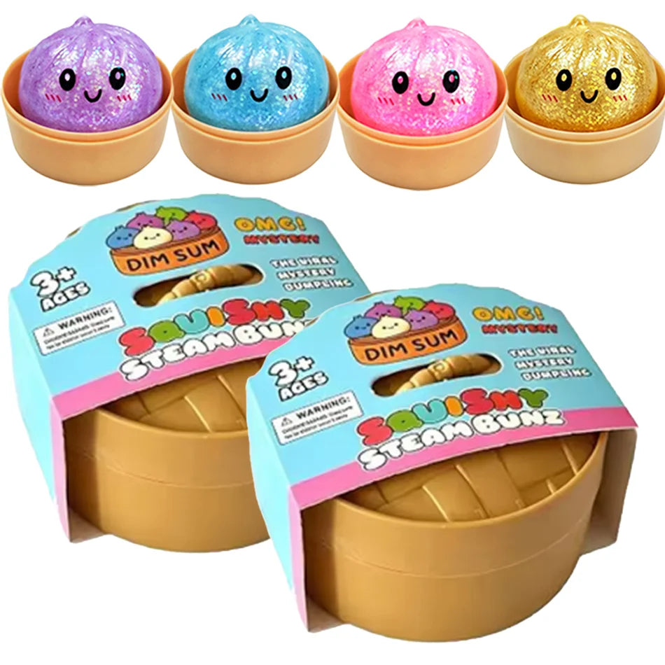Glitter Dumpling Squishy - Sensory Stress Relief Toy