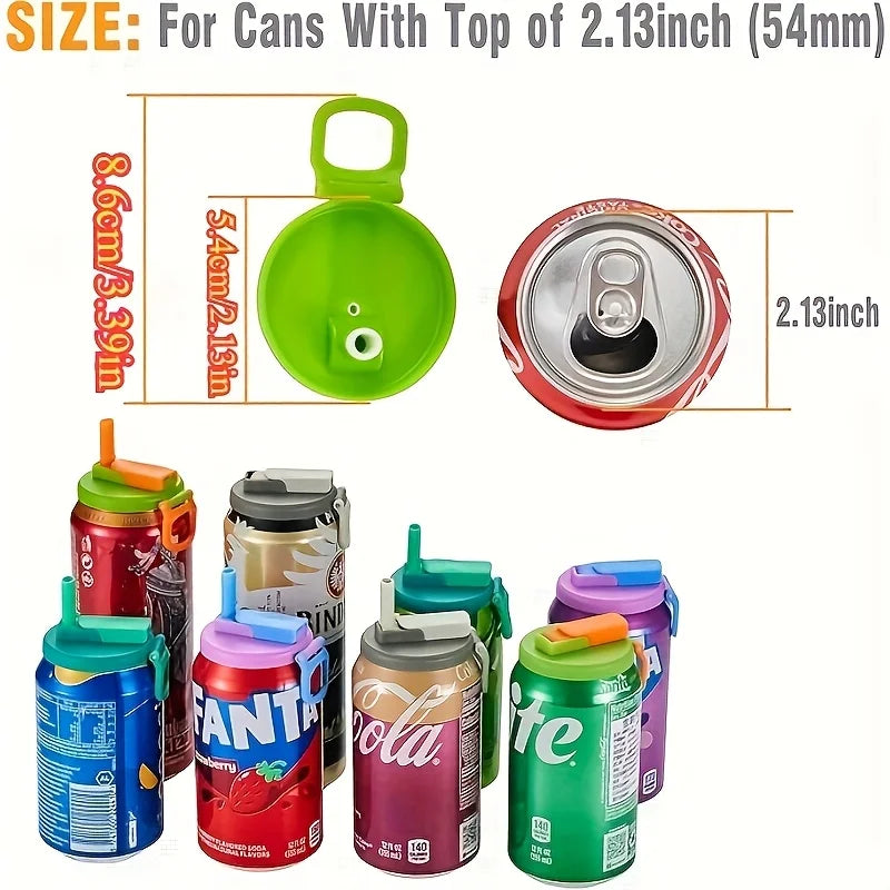 Reusable Soda Can Lid with Straw – Soft Drink Can Cover