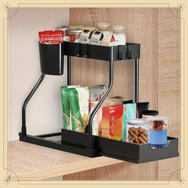 2-Tier Pull-Out Under Sink Storage Organizer