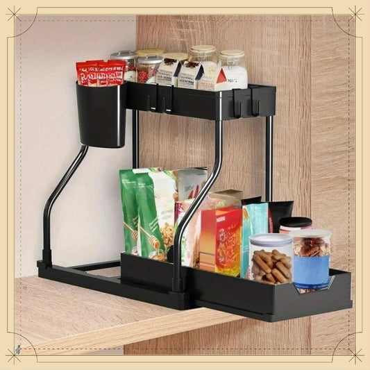 2-Tier Pull-Out Under Sink Storage Organizer