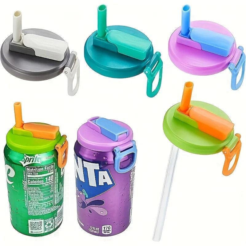 Reusable Soda Can Lid with Straw – Soft Drink Can Cover