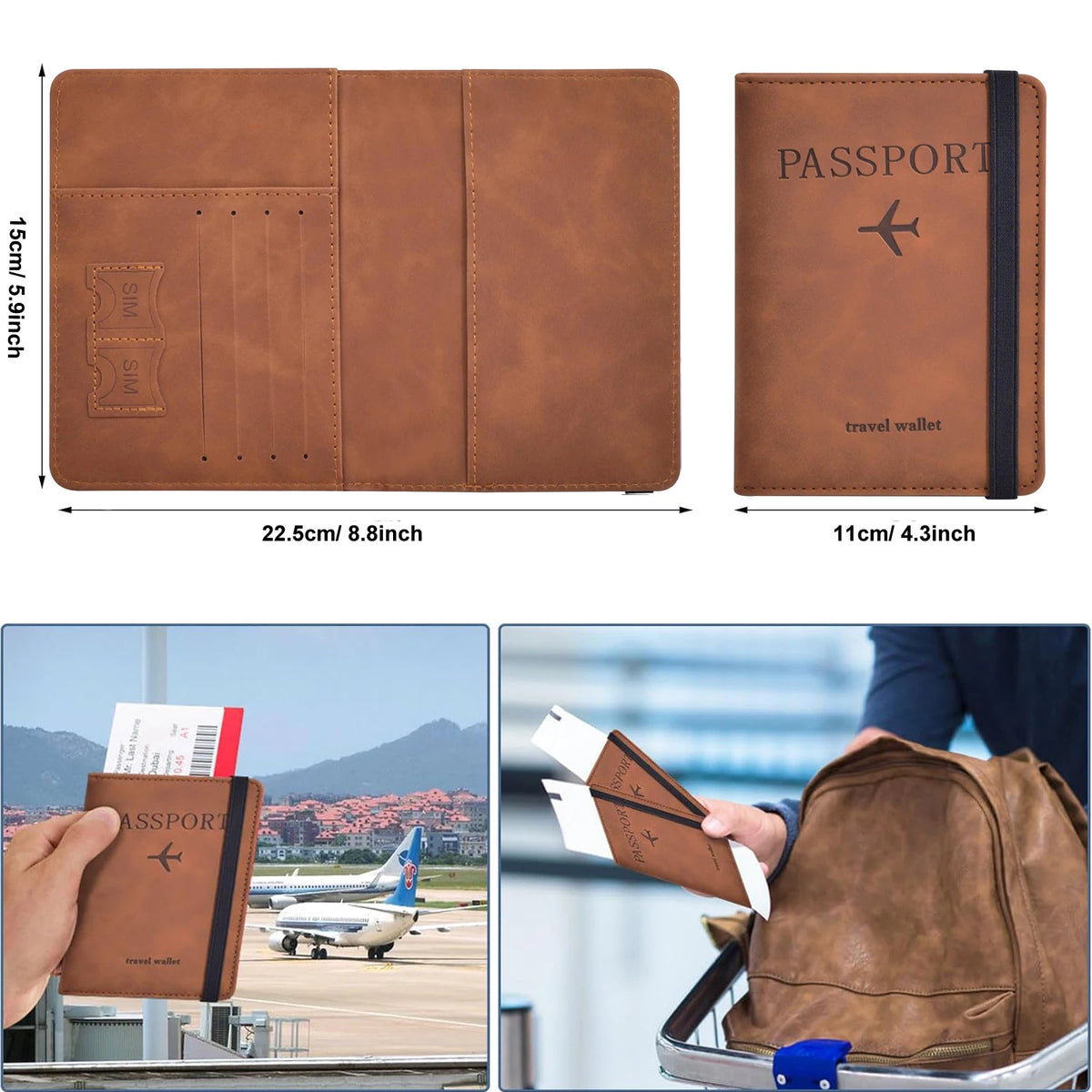Travel Passport Holder & Organizer Wallet