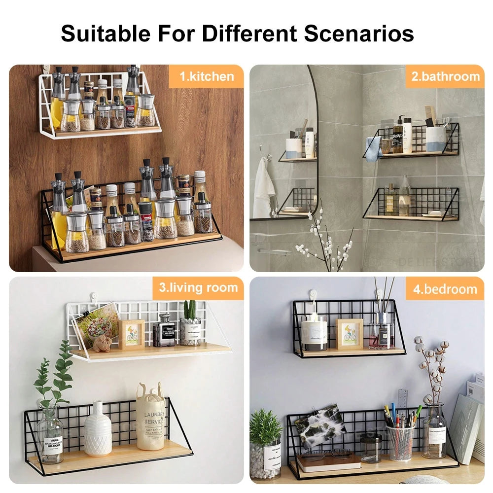 Wall-Mounted Spice Rack Organizer
