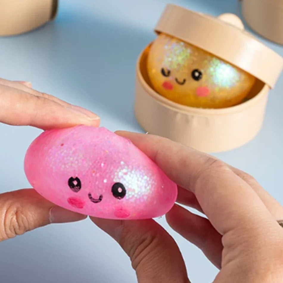 Glitter Dumpling Squishy - Sensory Stress Relief Toy