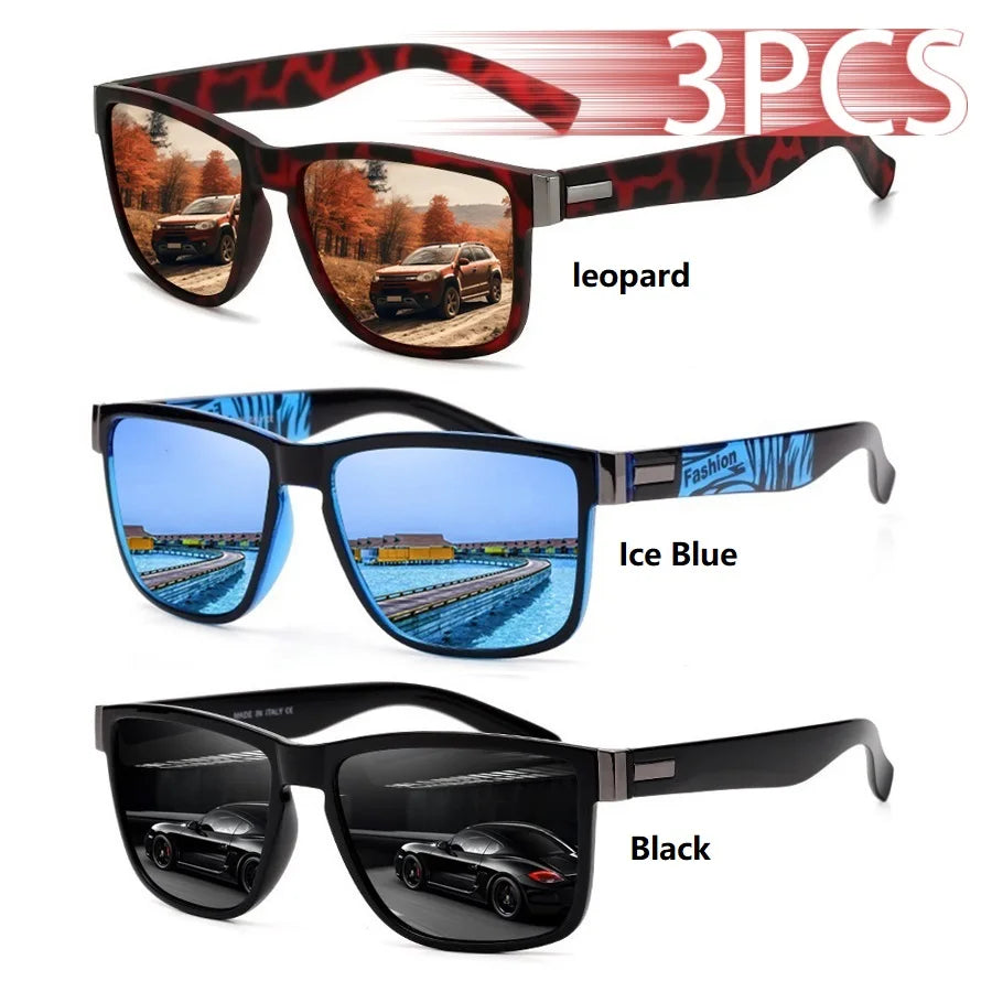 3-Pack Classic Square UV400 Sunglasses