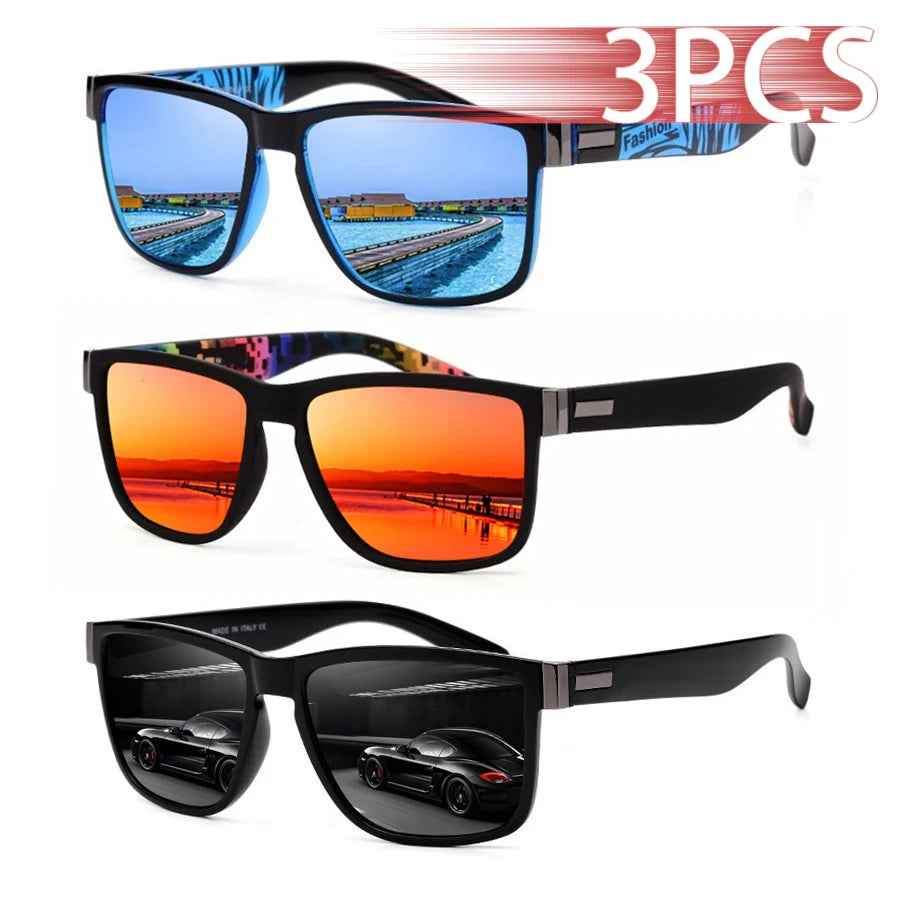 3-Pack Classic Square UV400 Sunglasses